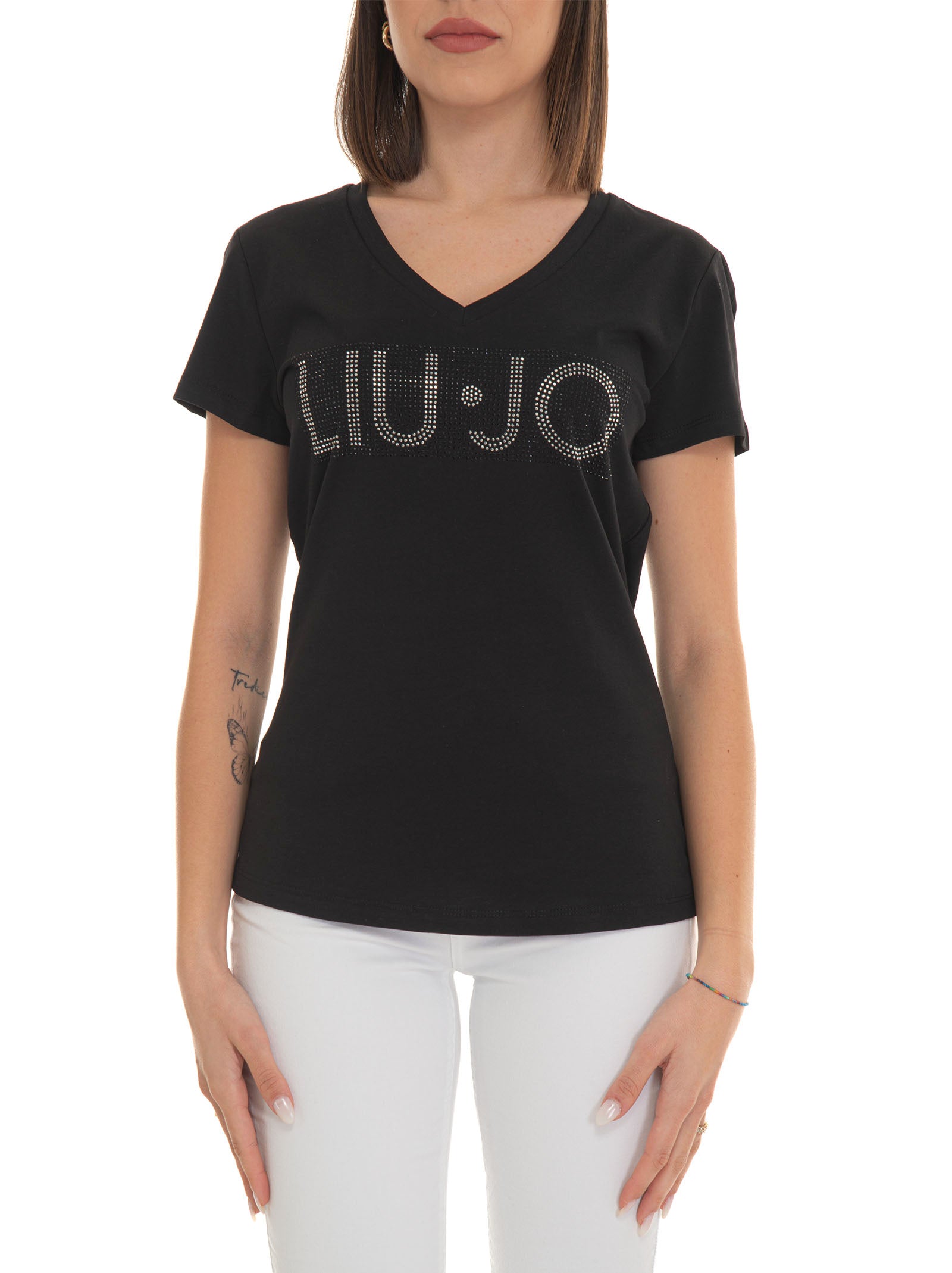 T shirt Black Liu Jo Woman Scaglione Ischia