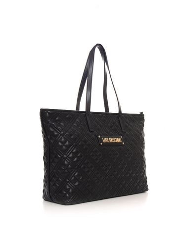 Black Love Moschino Woman shopper bag