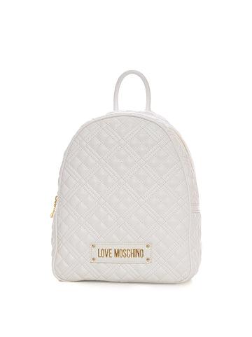 Love Moschino Woman White Backpack
