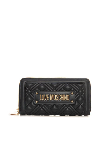 Zip around wallet Black Love Moschino Woman