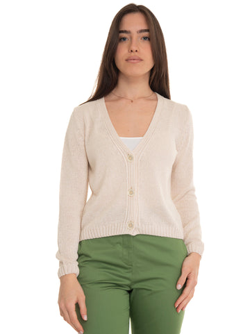 Short cardigan with buttons Zelinda Ivory Pennyblack Woman