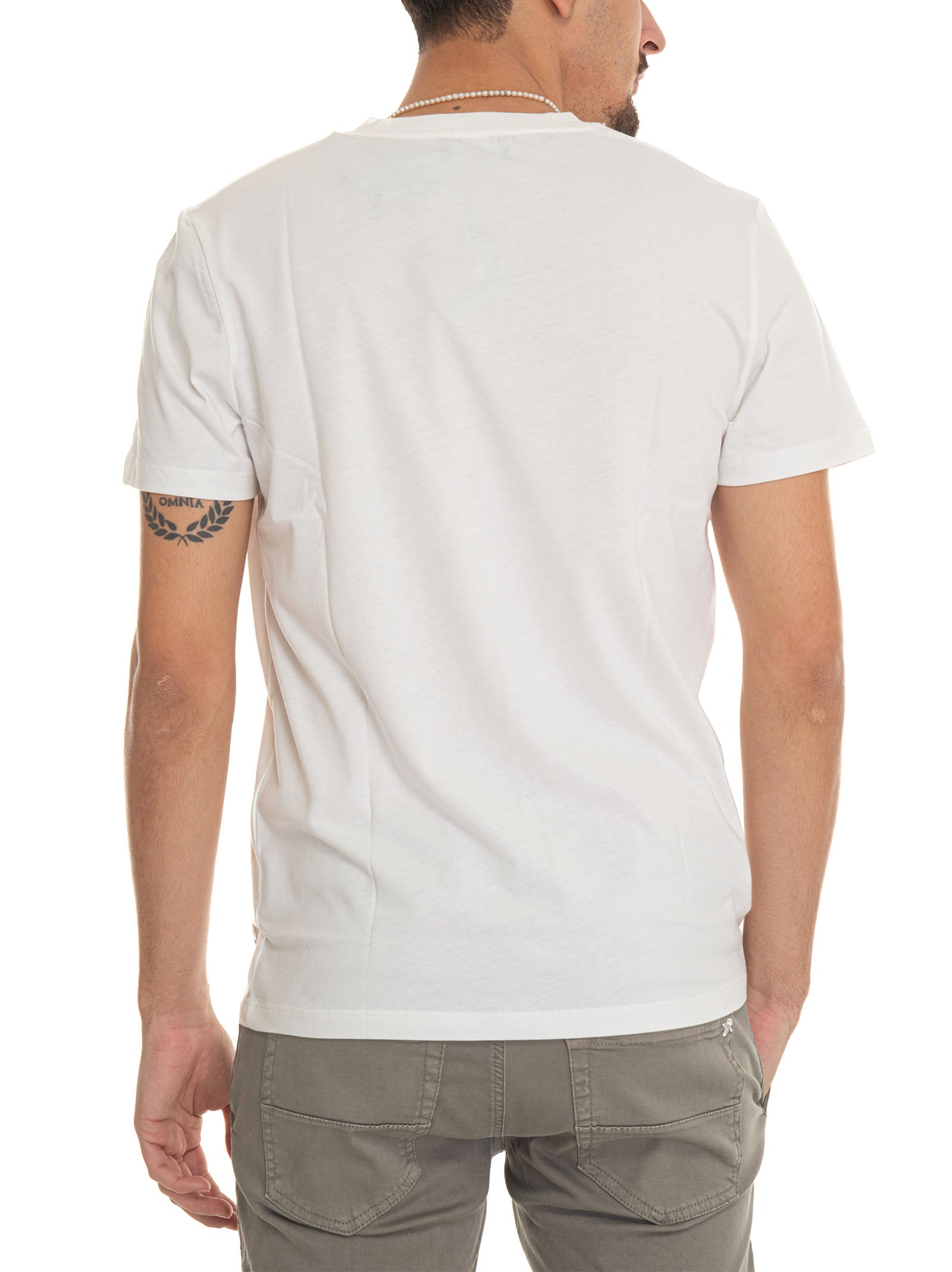 T-Shirt Uomo 'Battere Esso Pianoforte' – Girocollo Bianco In Cotone 100%, Regular Fit, Prodotta In Europa