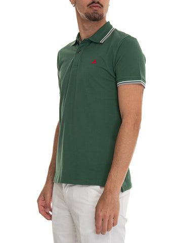 Half sleeve polo shirt NEWMEDINILLASTR01 Military green Peuterey Man
