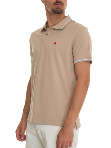 Half sleeve polo shirt NEWMEDINILLASTR01 Beige Peuterey Man