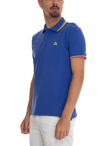 Short sleeve polo shirt NEWSELANDINASTR02 Electric blue Peuterey Man