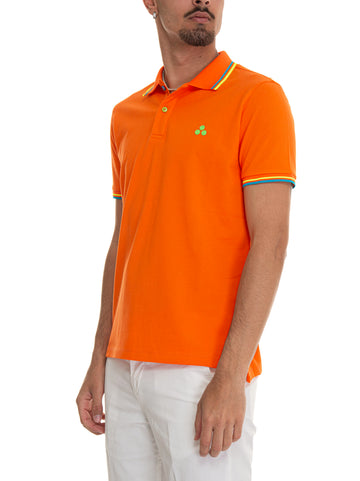 Short sleeve polo shirt NEWSELANDINASTR02 Orange Peuterey Man