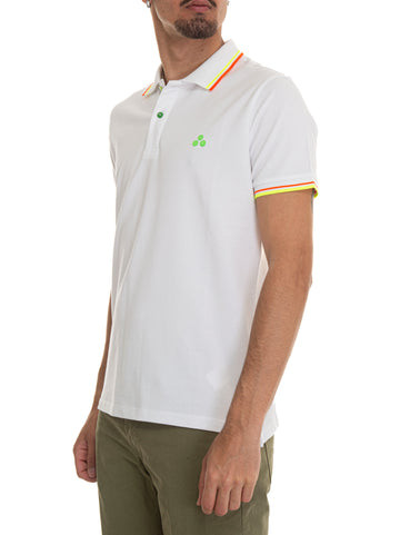 Short sleeve polo shirt NEWSELANDINASTR02 White Peuterey Man