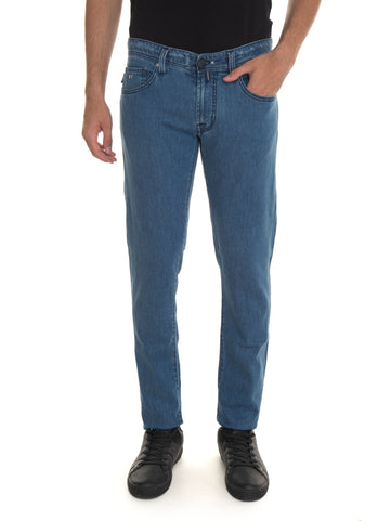 Jeans 5 tasche LEONARDO Denim medio Tramarossa Uomo