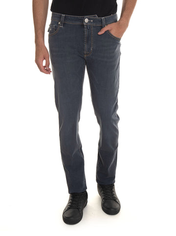 5 pocket jeans LEONARDOZIP Gray denim Tramarossa Men