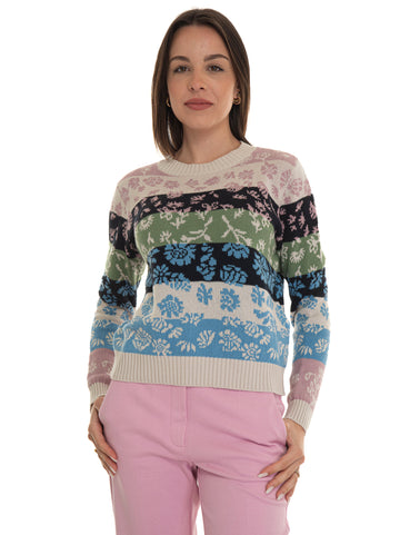 Fleres Multicolor Weekend Max Mara Women's crewneck sweater