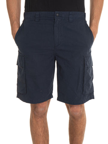 Bermuda shorts with big pockets GABARDINE CARGO SHORT Blue Woolrich Man