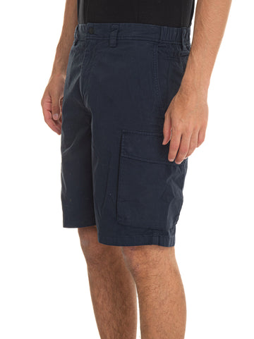 Bermuda shorts with big pockets GABARDINE CARGO SHORT Blue Woolrich Man