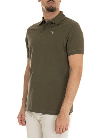 Polo mezza manica Verde Barbour Uomo