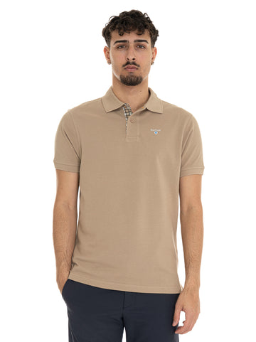 Polo mezza manica Beige Barbour Uomo