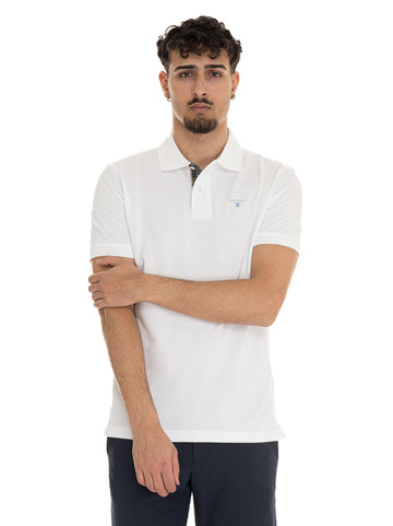 Polo mezza manica Bianco Barbour Uomo
