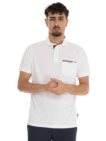 Polo mezza manica Bianco Barbour Uomo