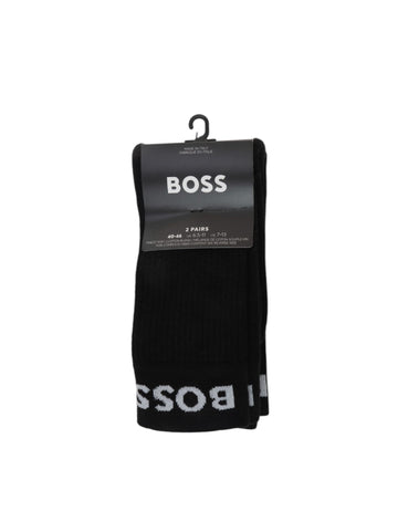 BOSS Men's Black Long Sock