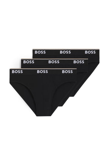 Set 3 Slip BRIEF-3P-POWER Nero BOSS Uomo
