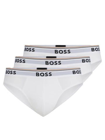 Set 3 Slip BRIEF-3P-POWER Bianco BOSS Uomo
