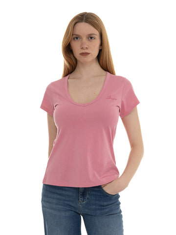 T-shirt mezza manica Eslane Rosa BOSS Donna
