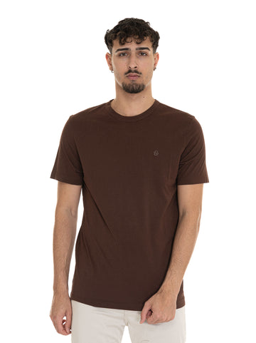 T-shirt girocollo mezza manica C-THOMPSON222 Marrone BOSS Uomo
