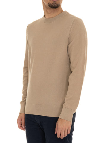 Maglia girocollo ECAIO Beige BOSS Uomo