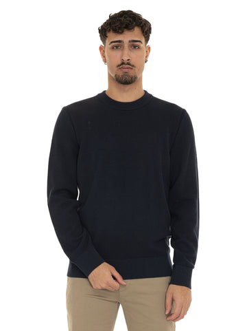 Maglia girocollo ECAIO Blu BOSS Uomo