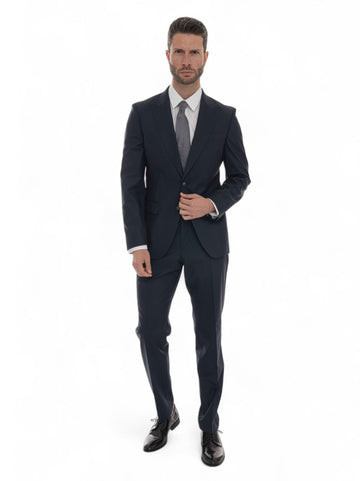 BOSS Men's 2-Button H-HUGE Blue Suit