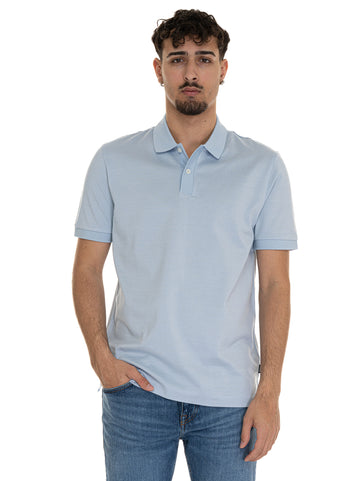 Polo manica corta  H-PARLAY432 Celeste BOSS Uomo