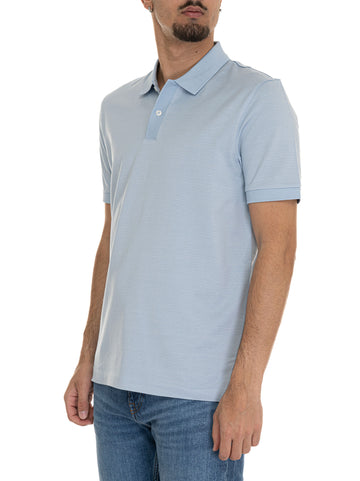 Polo manica corta  H-PARLAY432 Celeste BOSS Uomo