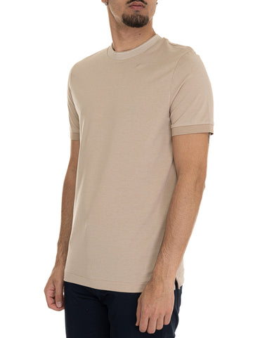 T-shirt girocollo mezza manica H-TESSLER145 Beige BOSS Uomo
