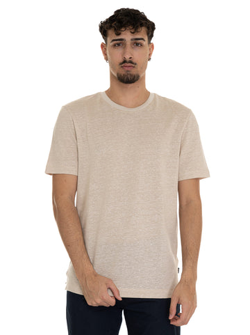 T-shirt manica corta H-THOMPSON28 Beige BOSS Uomo
