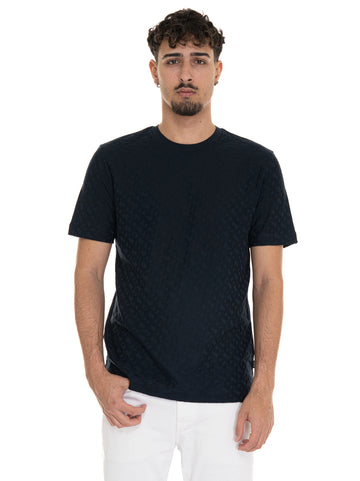 T-shirt girocollo mezza manica  H-THOMPSON80 Blu BOSS Uomo