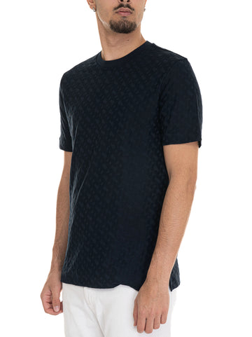 T-shirt girocollo mezza manica  H-THOMPSON80 Blu BOSS Uomo