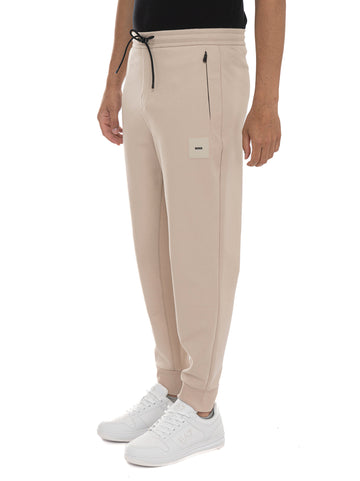 HADIKO-RIB Beige BOSS Men's Tracksuit Trousers