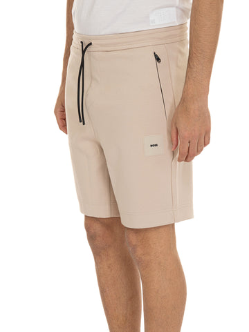 HEADLO-RIB Tracksuit Shorts Beige BOSS Men