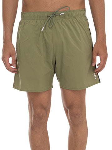ICONIC Green BOSS Men's Swim Boxer