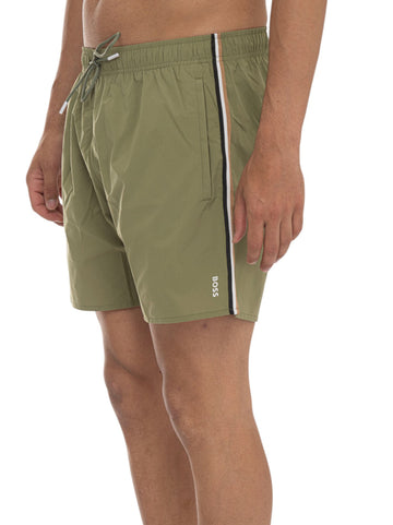 ICONIC Green BOSS Men's Swim Boxer