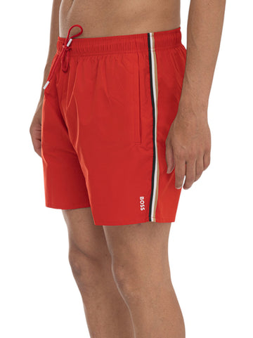 ICONIC Red BOSS Men's Swim Boxer