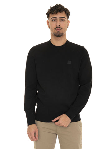 Maglia girocollo  KANOVANO Nero BOSS Uomo