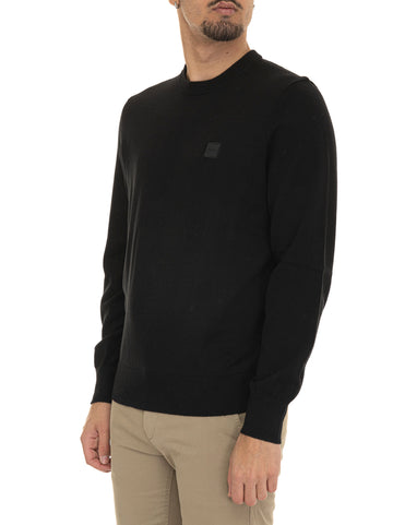 Maglia girocollo  KANOVANO Nero BOSS Uomo