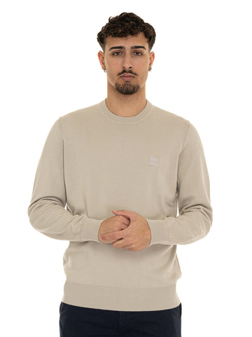Maglia girocollo  KANOVANO Beige BOSS Uomo