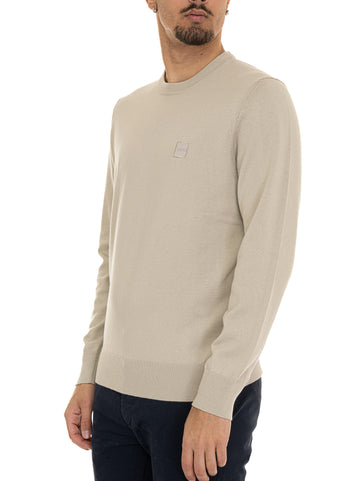Maglia girocollo  KANOVANO Beige BOSS Uomo