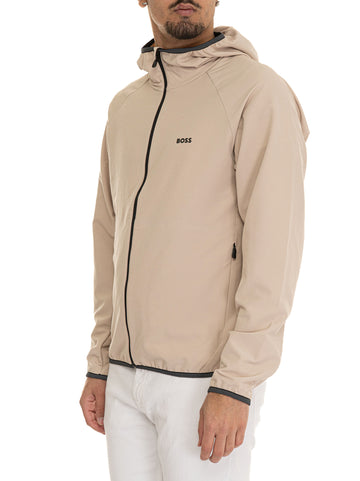 Giubbino con cappuccio  L-COMMUTER Beige BOSS Uomo