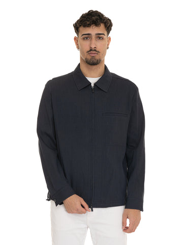 Giubbino corto  P-CARPER-ZIP Blu BOSS Uomo