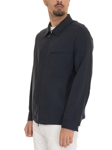 Giubbino corto  P-CARPER-ZIP Blu BOSS Uomo