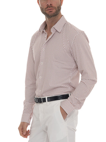 Camicia casual P-ROAN-KENT Ruggine BOSS Uomo