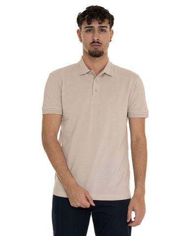 Polo piquet mezza manica  PADDY Beige BOSS Uomo