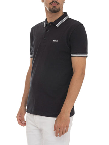 Polo piquet half sleeve PADDY Blue-white BOSS Men