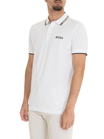 Polo in cotone piquet  PADDY-PRO Bianco BOSS Uomo